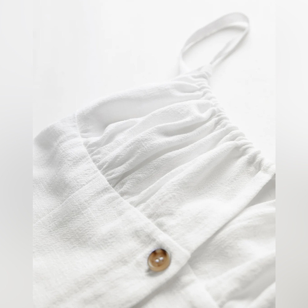 Commense White Button-Front Mini Dress - Picture 5 of 5